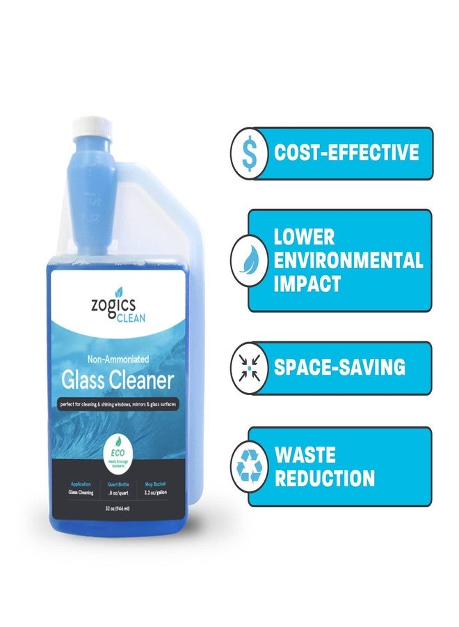 Zogics Non-Ammoniated Glass Cleaner Concentrate - 32 oz Bottle Makes up to 10 Gallons - Meets ECOLOGO Standards - Image 5