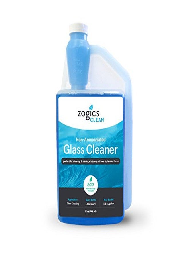 Zogics Non-Ammoniated Glass Cleaner Concentrate - 32 oz Bottle Makes up to 10 Gallons - Meets ECOLOGO Standards - Image 1