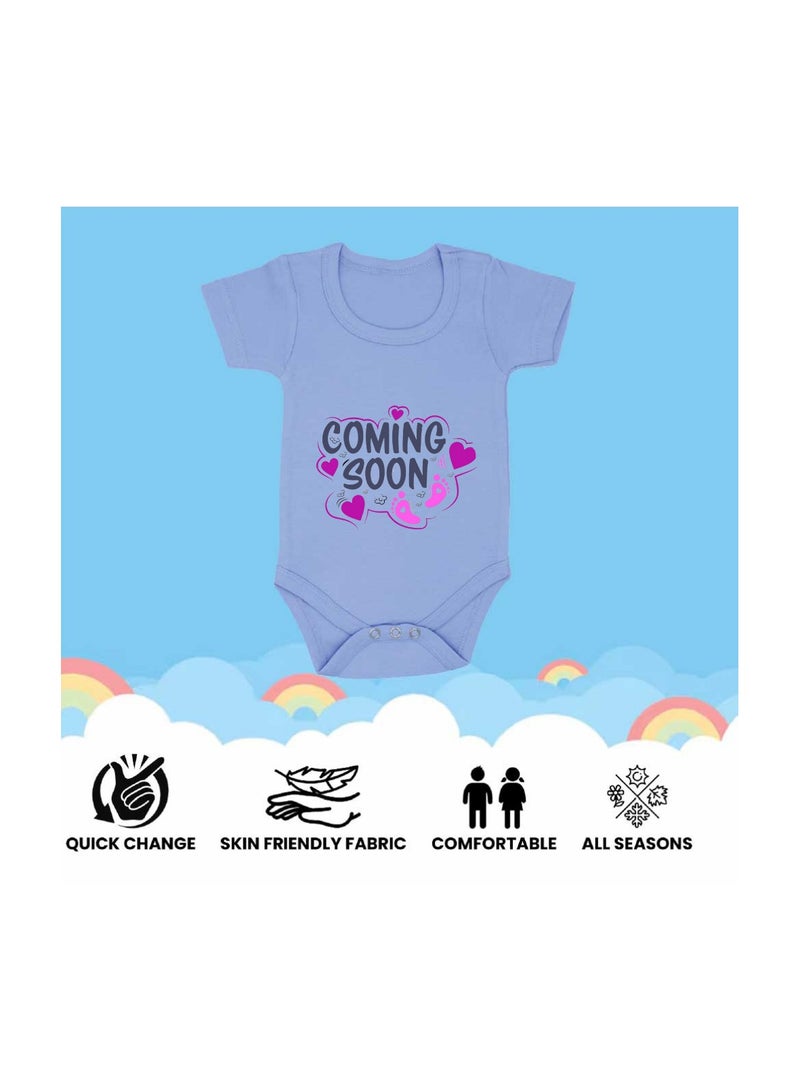 PRINTSHOP4ME Baby Romper Coming Soon Design–Soft Cotton Short Sleeve Bodysuit For Boys And Girls–Comfortable Unisex Baby Onesie For Newborns,Infants And Toddlers - Image 4