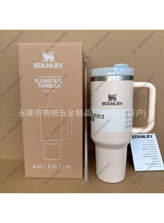 Stanley 40 oz Quartz Stainless Steel Insulated Straw Tumbler Cup
