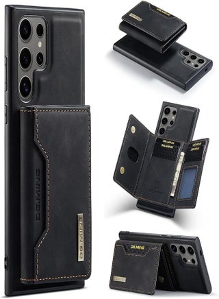 Wallet Case Compatible with samsung galaxy S24 ultra DG.MING Premium Leather Phone Case Back Cover Magnetic Detachable with Trifold Wallet Card Holder Pocket for samsung galaxy S24 ultra (Black) - pzsku/ZF111CBD354D6A9342E3FZ/45/_/1742338165/a9dbfc93-85fc-4460-a71d-a745c1a09dcb