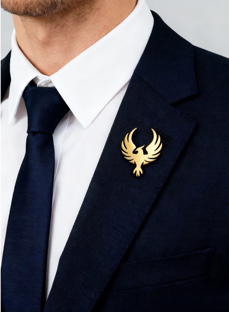 Pin Brooch, 1PC Phoenix-shape Stainless Steel Pin Brooch for Women Men Children, Lapel Pins Shirt Collar Brooch Buckle Lapel Pins Badge Suit Clip Accessory for Clothing Bags Jackets Shirts. - Image 2