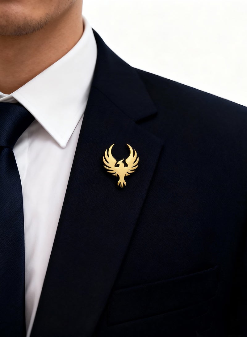 Pin Brooch, 1PC Phoenix-shape Stainless Steel Pin Brooch for Women Men Children, Lapel Pins Shirt Collar Brooch Buckle Lapel Pins Badge Suit Clip Accessory for Clothing Bags Jackets Shirts. - Image 5