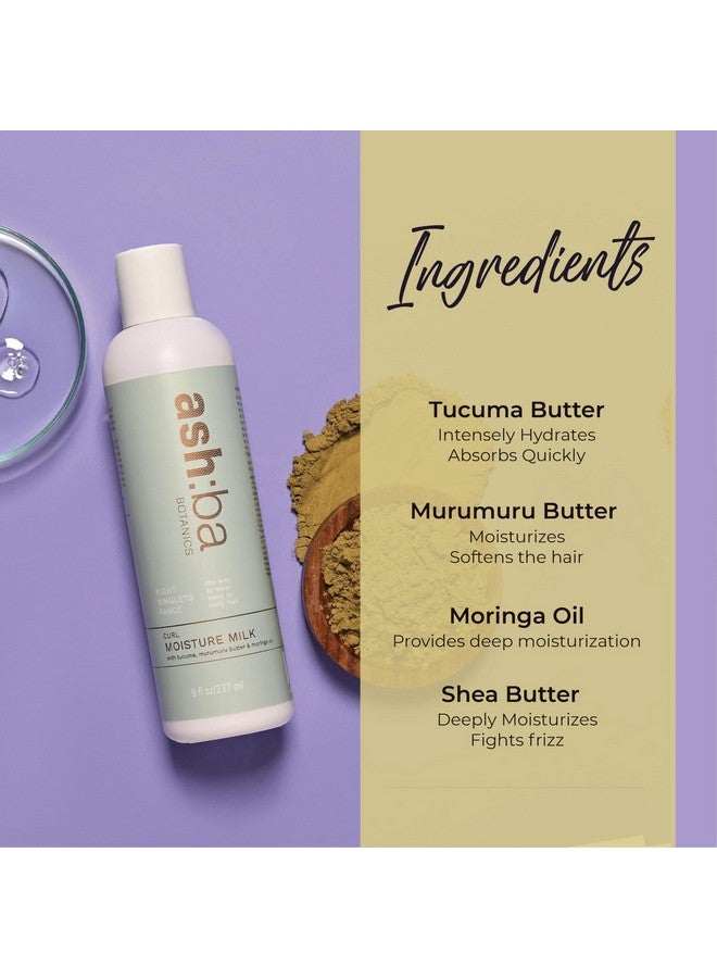 Ashba Botanics Curl Moisture Milk For Curly Coily Frizzy Dry & Wavy Hair Leave In Cream For Man & Women Blend Of Murumuru Tucuma Butter Aragan Oil & Moringa Oil (Pack Of 1 50Ml) - Image 3
