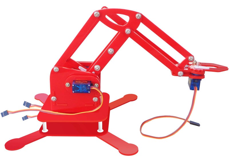 kit4curious curious arm ardno compatible smart robotic arm with 4 servo- Multi color - Image 2