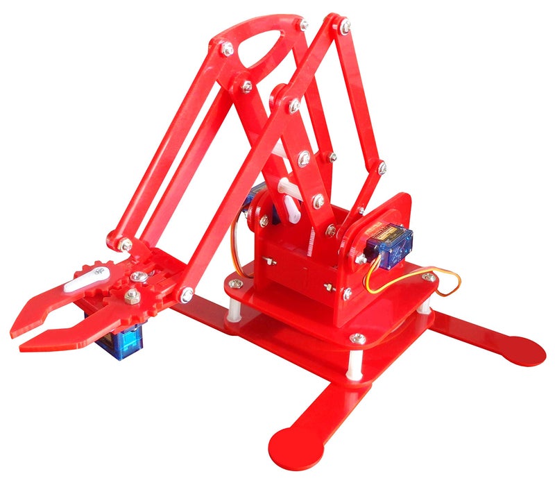 kit4curious curious arm ardno compatible smart robotic arm with 4 servo- Multi color - Image 3