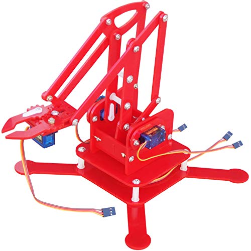 kit4curious curious arm ardno compatible smart robotic arm with 4 servo- Multi color - Image 1