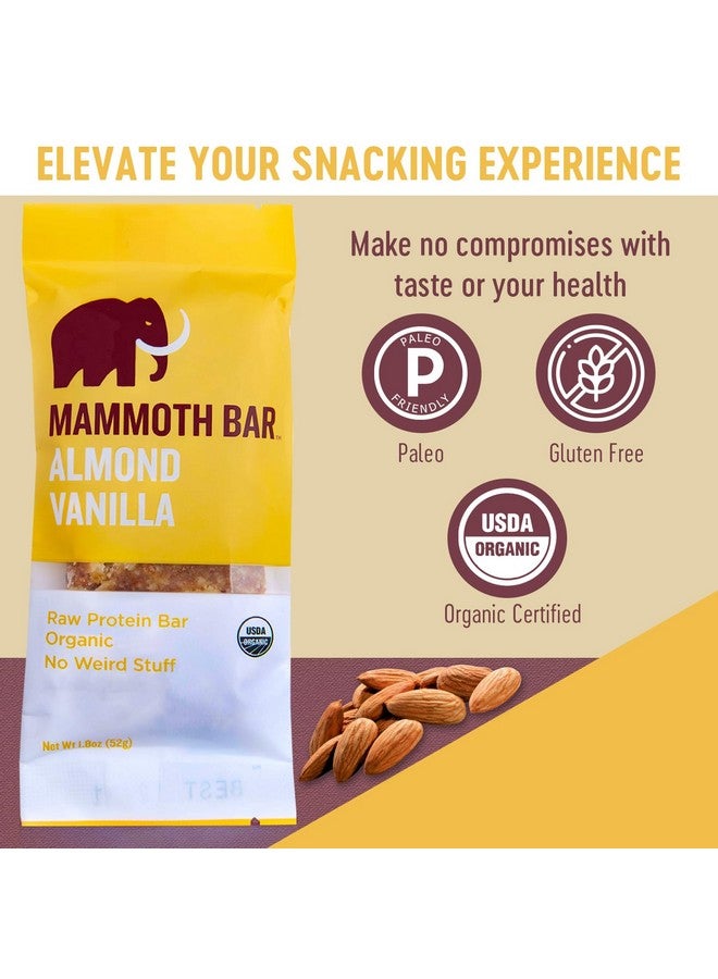 Mammoth Bar Almond Vanilla Bar - Organic Snack Bar Packed With 10G Protein. Made With Premium Almond, Dates & Egg White Protein. Paleo • Gluten Free • Raw  - Image 2