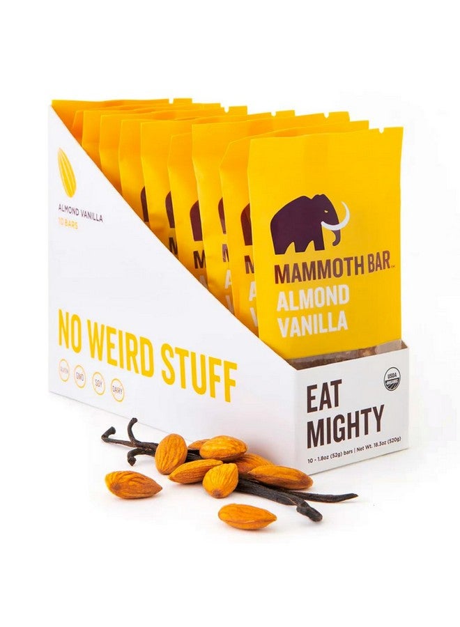 Mammoth Bar Almond Vanilla Bar - Organic Snack Bar Packed With 10G Protein. Made With Premium Almond, Dates & Egg White Protein. Paleo • Gluten Free • Raw  - Image 1