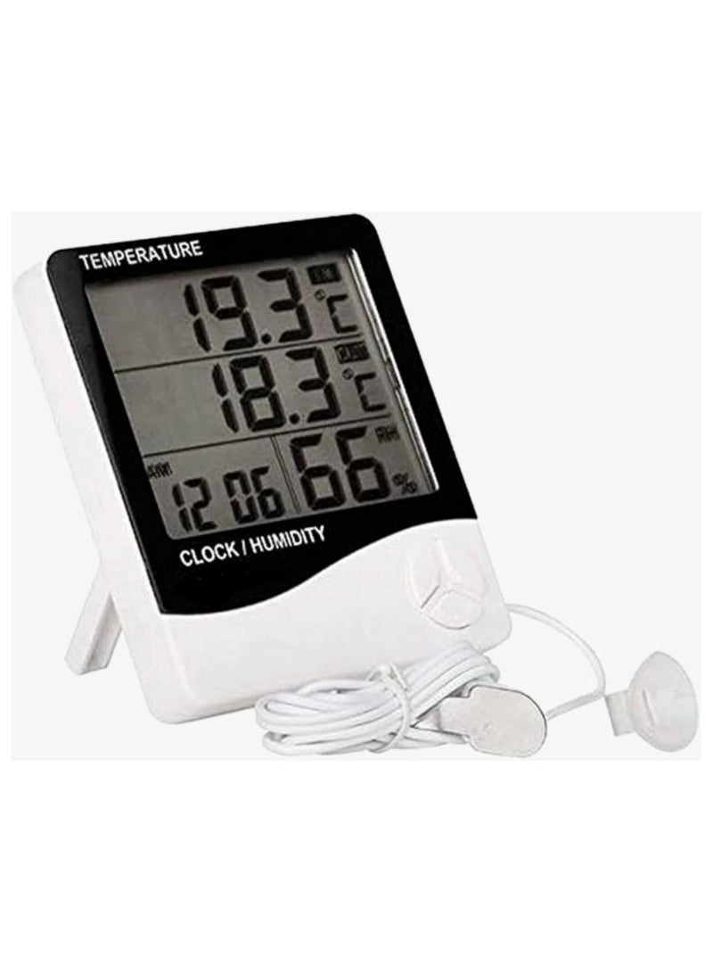Indoor and outdoor digital display thermometer and hygrometer – Ideal for homes and offices  - Image 1