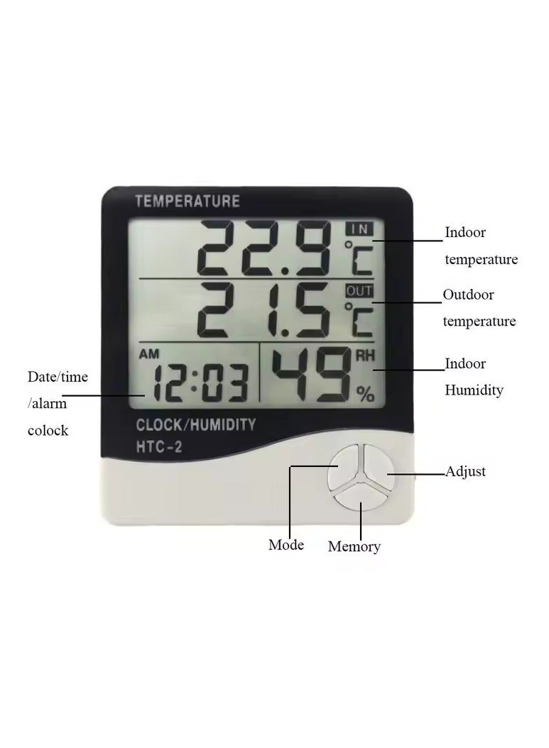 Indoor and outdoor digital display thermometer and hygrometer – Ideal for homes and offices  - Image 3