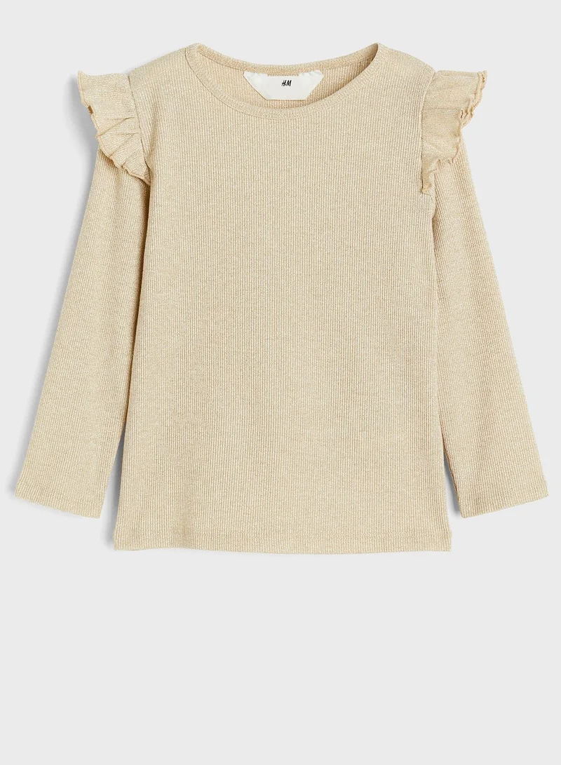 H&M Kids Frill Ribbed Top
