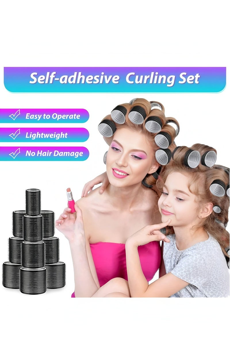 Apluynm Rollers Hair Curlers 50 Pcs Set with 24Pcs Hair Rollers 4 Sizes (6 Jumbo Rollers/6 Large Rollers/6 Medium Rollers/6 Small Rollers) / 1 comb and 24 Pcs Hair Clips for Long Medium Short Hai - Image 4