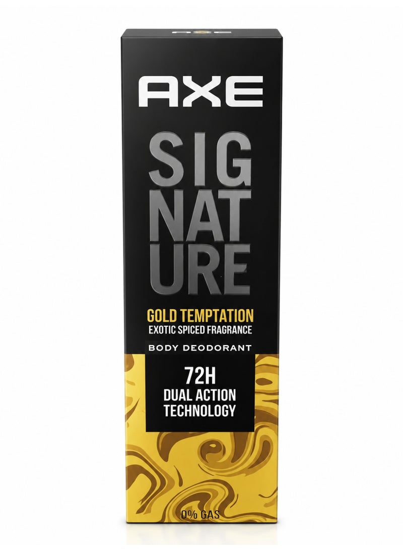 أكس مزيل عرق للجسم "Gold Temptation" برائحة التوابل الغريبة، بتقنية مزدوجة المفعول تدوم 72 ساعة، سعة 122 مل. - Image 2