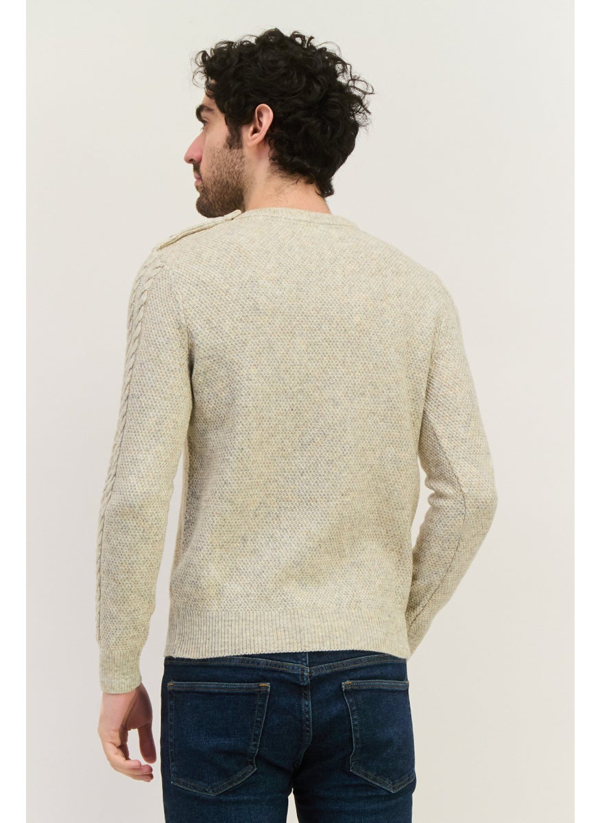 Jules Men Knitted Long Sleeve Sweater, Grey  - Image 4