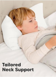 Eworld Toddler Baby Pillow Sleeping Cotton Blend Shell with Polyester Filling for Home and Hotel Room, Pack of 1 & 2 in Elegant White Color  - Image 5