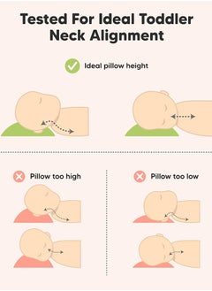 Eworld Toddler Baby Pillow Sleeping Cotton Blend Shell with Polyester Filling for Home and Hotel Room, Pack of 1 & 2 in Elegant White Color  - Image 3