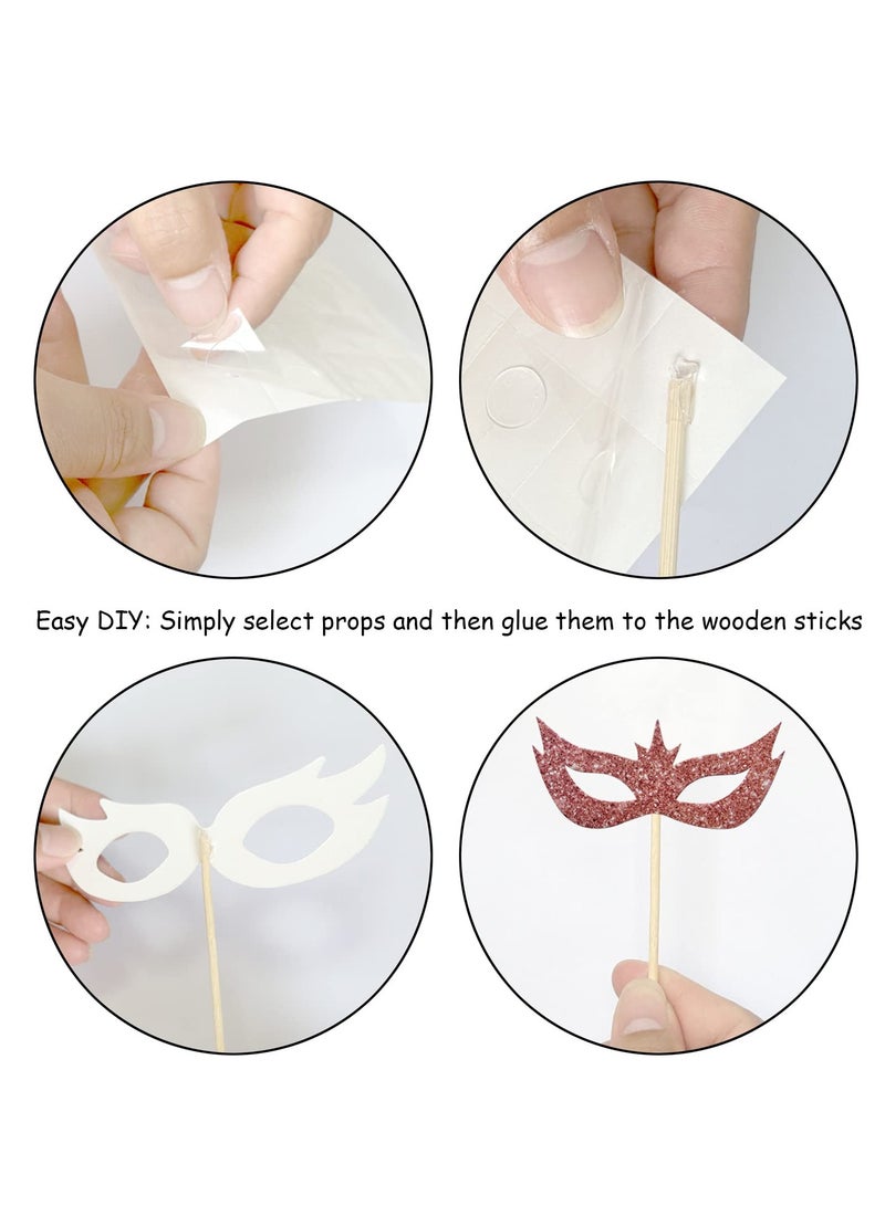 Wedding Bridal Shower Photo Booth Props, 23 Pieces Rose Gold Bachelorette Party Decorations Photo Booth for Bridal Shower Bride to Be Girls Night Out Hen Party Gift Accessories Wedding Favor Supplies