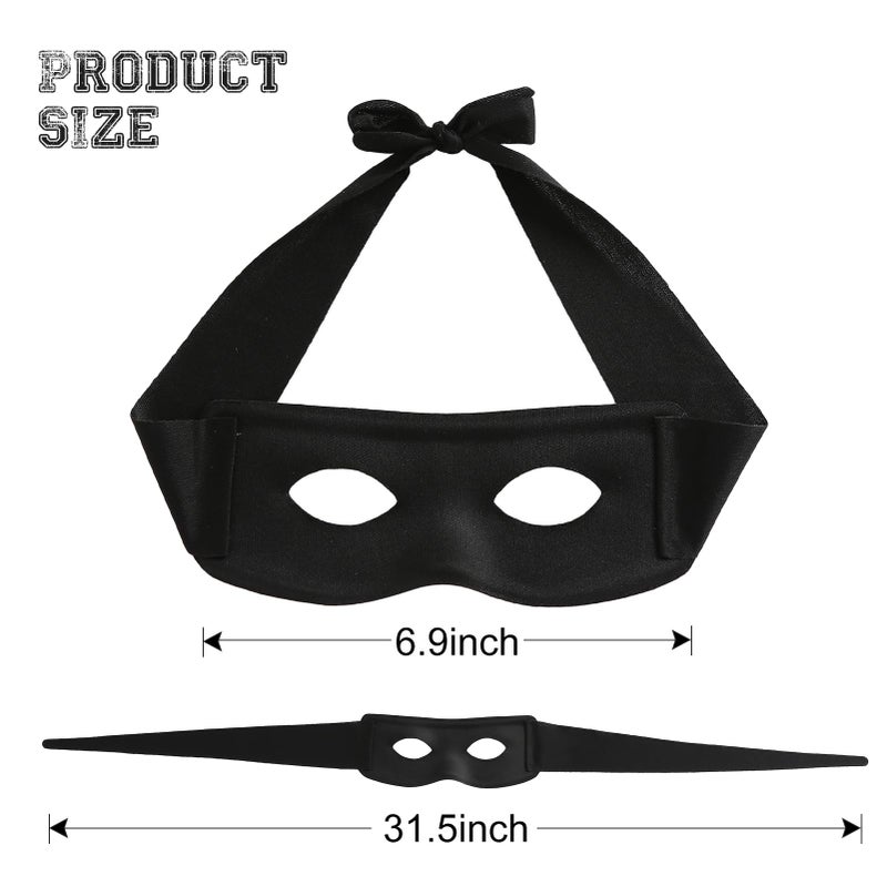 Furutonhe Halloween Costume Eye Mask Masquerade Hero Mask Cosplay Party Dress up Accessories Black for Bandit Robber Bat Barnacle - Image 2