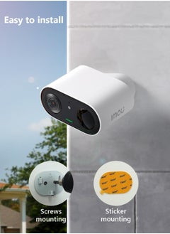 IMOU Imou 2K Wireless Security Camera Outdoor PIR AI Human Detection, FREE Cloud/Local Storage, Battery Operated CCTV Camera WiFi Home Security Camera, Siren, 2-Way Audio, IP65, Magnetic, Works with Alexa  - Image 3