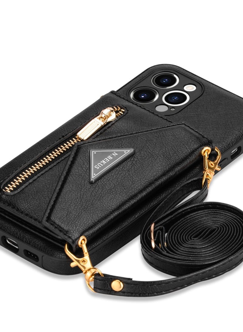 Loquat Suitable for iPhone mobile phone leather case card lanyard protective sleeve creative mobile phone shell new - Image 1