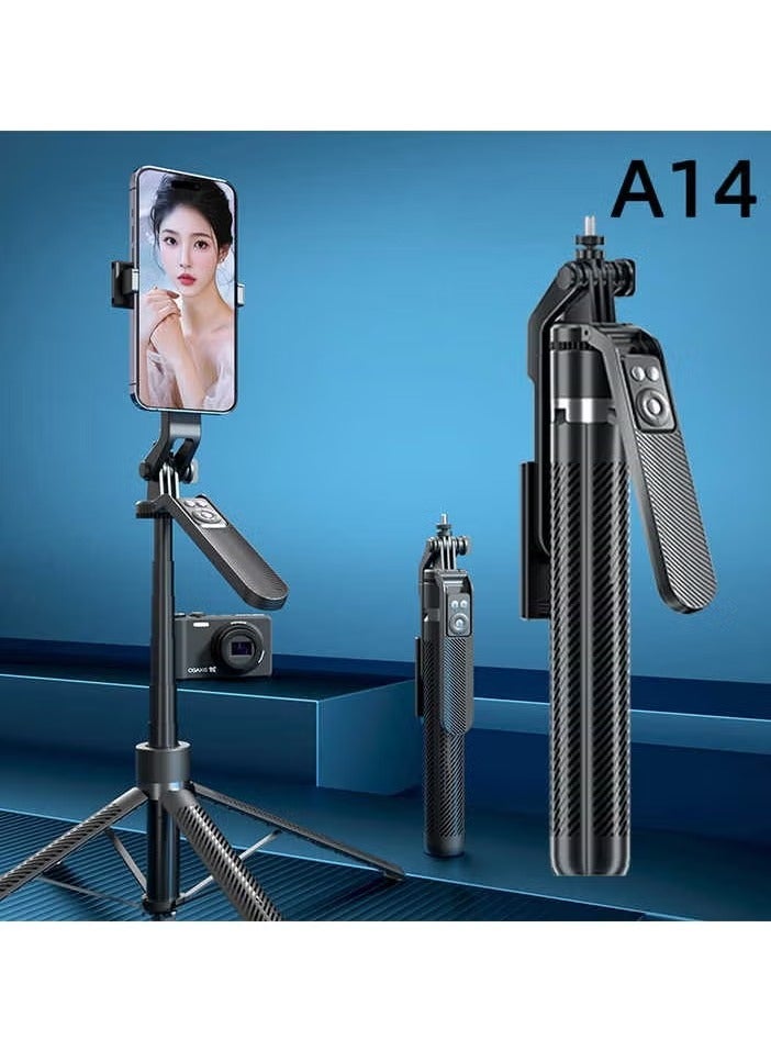 ELTRAZONE Bluetooth Aluminum Light Handheld Mini Smart Flexible Mobile Tripod – Selfie Phone Stand Holder with Remote Wireless Stick – Adjustable Stand for Phones & Tablets – Compact & Portable Design - Image 1