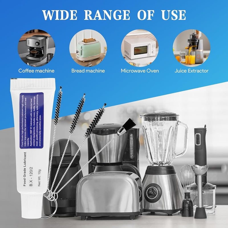 Excefore Food Safe Silicone Grease for Fully Automatic Coffee Machines, High Temperature Resistant, Non-Toxic Coffee Maker Lubricant with 4 Cleaning Brushes, Ideal for O-rings, Seals, Fittings, and Maintenance - Image 3