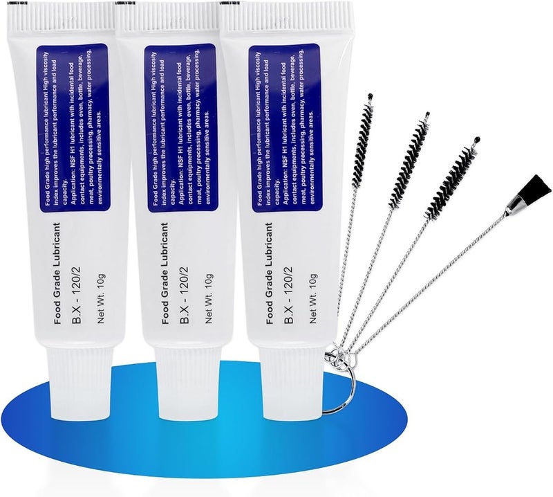Excefore Food Safe Silicone Grease for Fully Automatic Coffee Machines, High Temperature Resistant, Non-Toxic Coffee Maker Lubricant with 4 Cleaning Brushes, Ideal for O-rings, Seals, Fittings, and Maintenance - Image 1