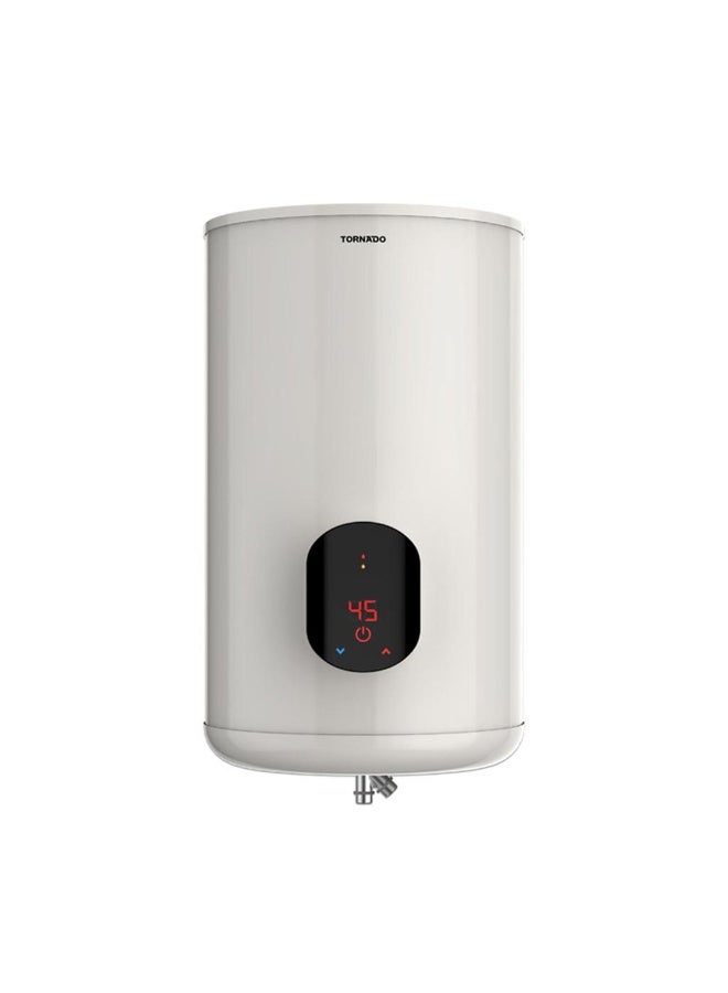 تورنيدو سخان مياه تورنيدو كهرباء 65 لتر ديجيتال أوف وايت EWH-S65CSE-F - Image 1