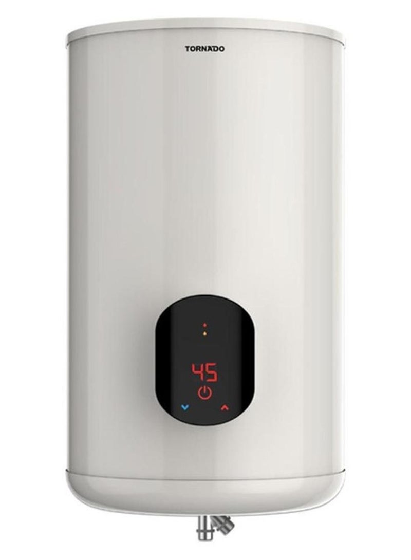 TORNADO Electric Water Heater 65 L Digital Off White-Stainless Steel EWH-S65CSE-F - Image 1