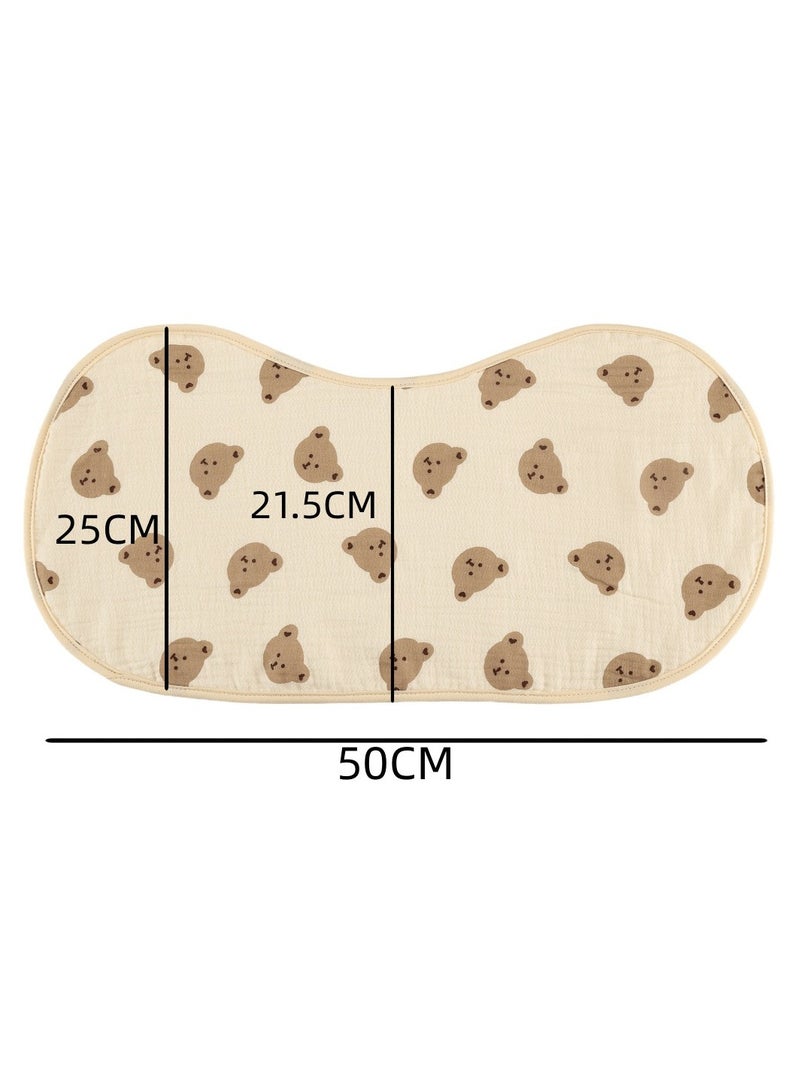 2 Sets Baby Burp Cloth 6 Layers Cotton Etamine Anti-spitting Cloth, Absorbent and Soft for 0-2 Years Old Baby  - Image 4