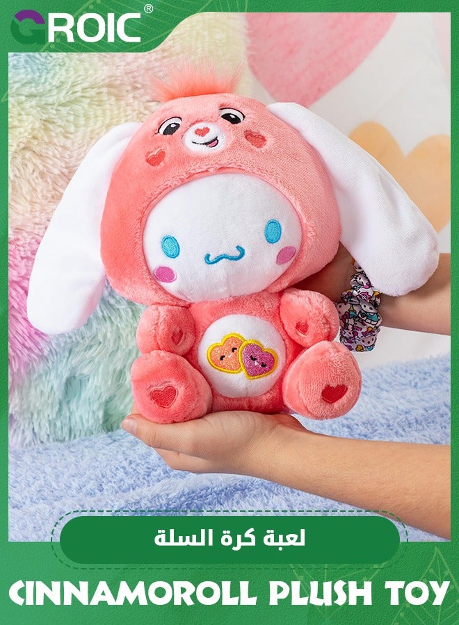 GROIC Cinnamoroll Dressed As Love-a-Lot Bear Plush Toy, 30cm Cinnamoroll Stuffed, Animal Soft Stuffed Cinnamoroll Toys, Cinnamoroll Doll Soft Hugging Gifts for Kids  - Image 3