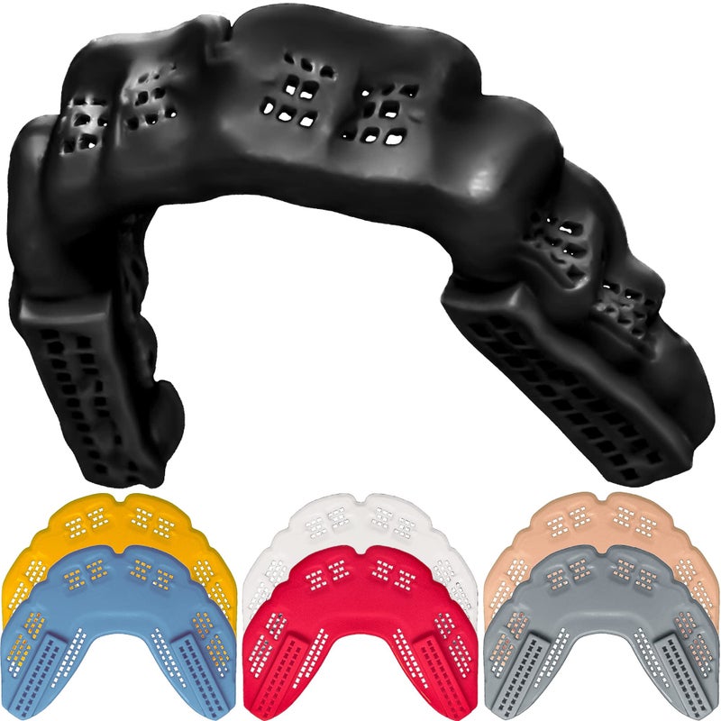 Bulletproof Mouthguards Bulletproof: World’s Thinnest Most Breathable Mouth Guard is 3X Stronger! Football MMA Braces! Rugby Hockey Basketball Boxing BJJ Lacrosse Sports Mouthguard Grinding Teeth Men Women Adult Youth Kids - Image 1
