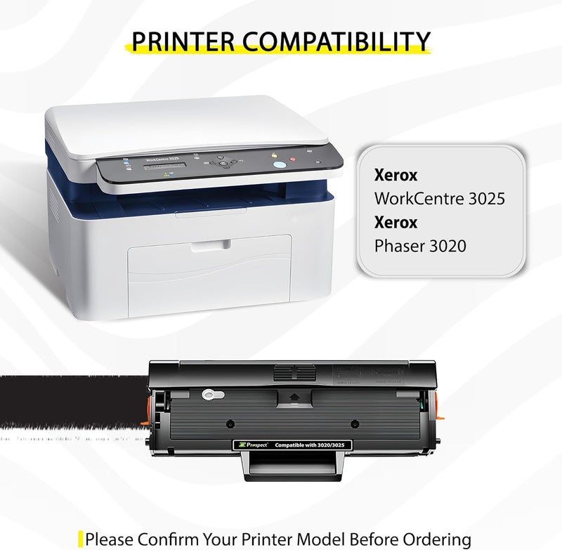 Prospect Toner Black Laser Cartridge Compatible With Xerox Workcentre 3025, Phaser 3020, 3025 Printer Laserjet - Image 3