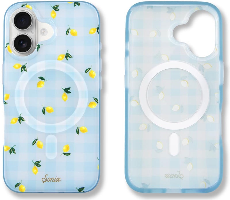 Sonix Case for iPhone 17 | Compatible with MagSafe | 10ft Drop Tested | Lemon Gingham - Image 1