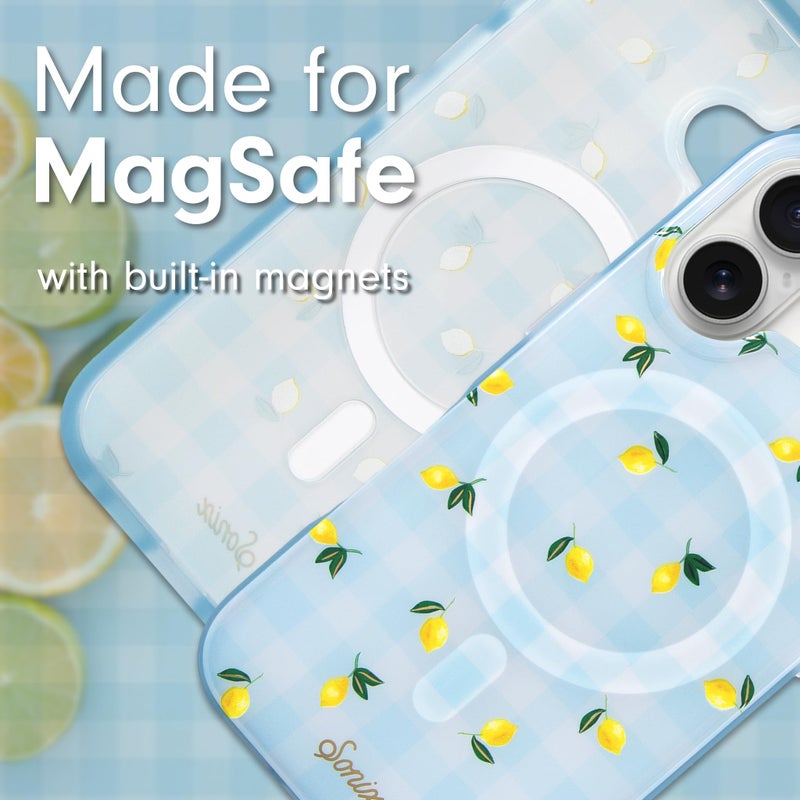 Sonix Case for iPhone 17 | Compatible with MagSafe | 10ft Drop Tested | Lemon Gingham - Image 3