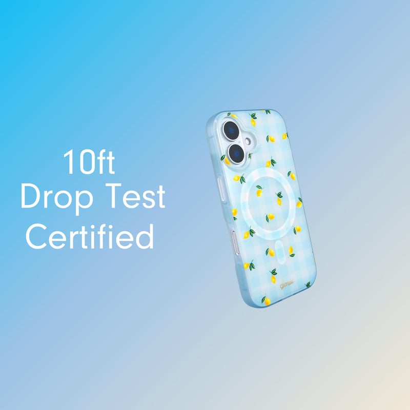 Sonix Case for iPhone 17 | Compatible with MagSafe | 10ft Drop Tested | Lemon Gingham - Image 2