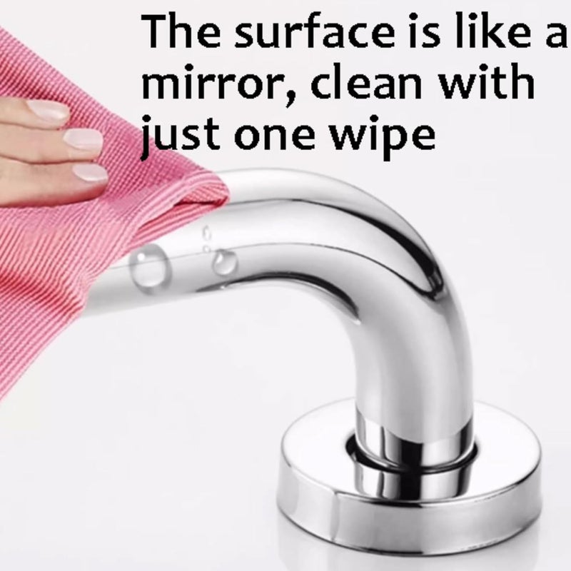 Stainless Steel Bathroom Handle Polished Grab Bars for Bathtubs and Showers for Seniors Elderly Punch Hole Installation(80cm) - Image 3