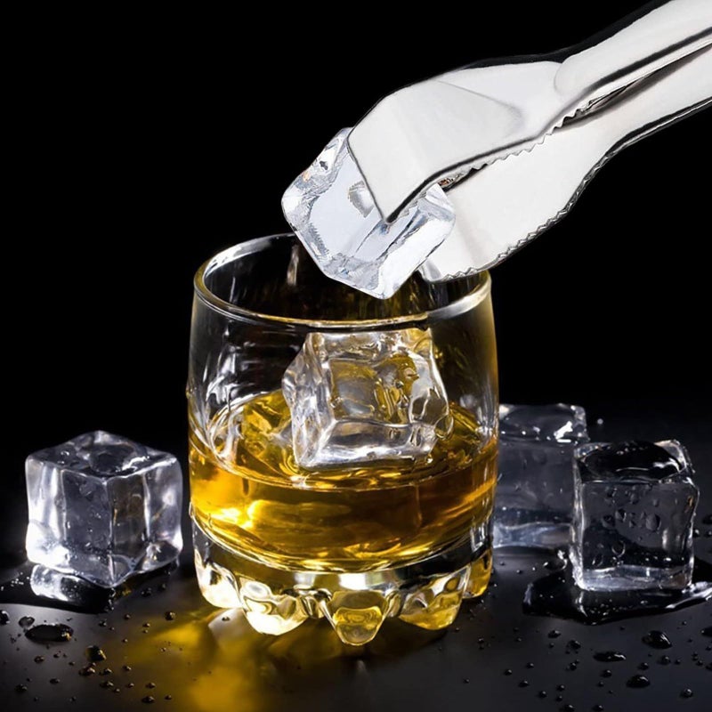 304 Stainless Steel Ice Tongs With Teeth Multifunctional Food Clamp Mirror Finish For Kitchen Bar Home Serving - Image 5