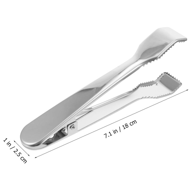 304 Stainless Steel Ice Tongs With Teeth Multifunctional Food Clamp Mirror Finish For Kitchen Bar Home Serving - Image 2