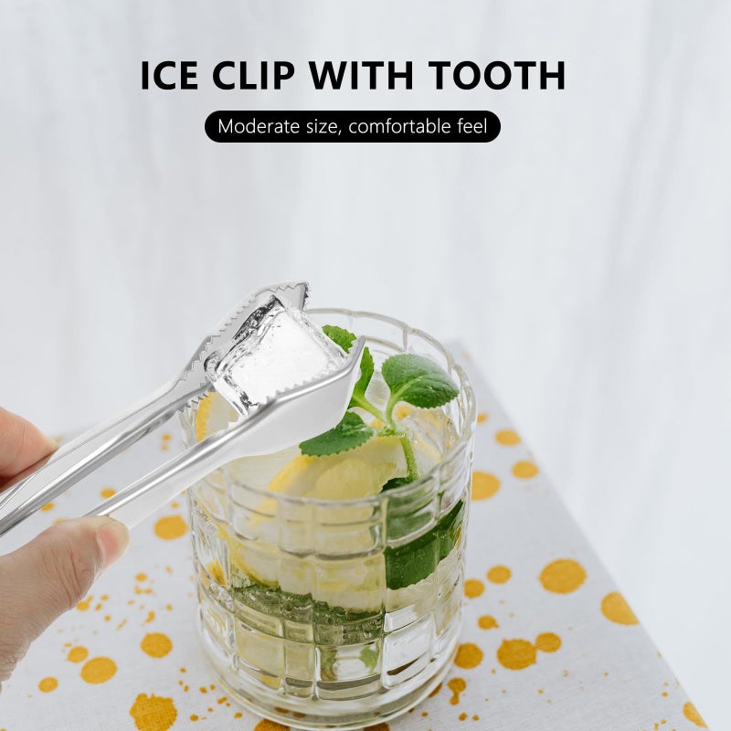 304 Stainless Steel Ice Tongs With Teeth Multifunctional Food Clamp Mirror Finish For Kitchen Bar Home Serving - Image 4