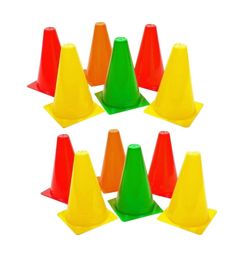 Iwin I-WIN 6 Inch Elementary Marker Cones for Track and Field Sports, Training Space Marker Equipment, Agility Field and Training Cones- Pack of 8 (Multicolor (2 Green,2 Orange,2 Red, 2 Blue)) - Image 5