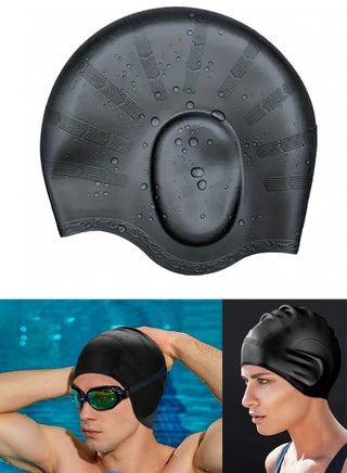 Silicone Swimming Cap for Men Women Adults, Durable Flexible and Skin Friendly Bathing Swimming Caps for Long and Short Hairs, Protect Your Ears and Hair, Ergonomic Design With Ear Protection Pocket - pzsku/ZF112C3E5C0A413AC0C02Z/45/_/1715360639/dc1011e3-eb47-4e78-81ee-fd24c550d860