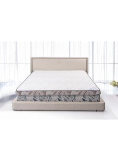 Almutlaq Furniture Visco Comfort Euro Top - Memory Foam And Pocket Springs Mattress For Comfortable Sleep Experience Releiving Pressure Points With Full Body Support And Balance - Super King Size 200x200x27 CM - Color: White Grey  - Image 1