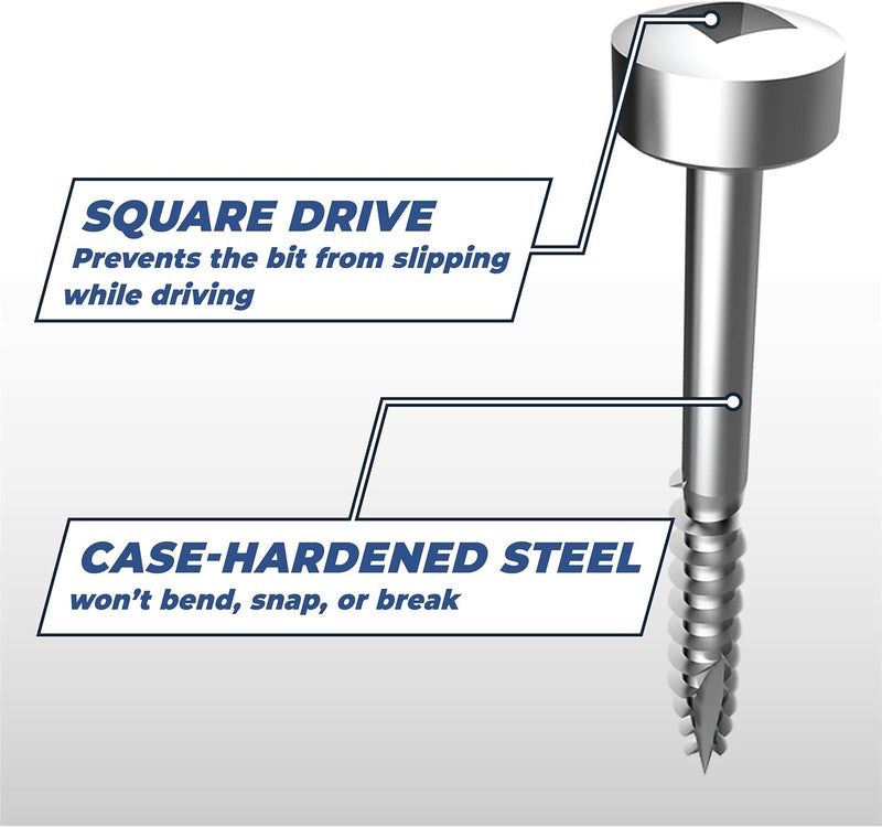 Kreg SPS-C1-250 Zinc Pocket Screws, 1-Inch #7 Coarse Thread, Pan- Head (250 Count) - Image 5