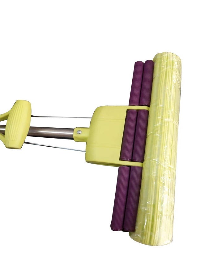 FUMES Self-Wringing Floor Mop with High-Absorbency PVC Sponge Head and Pull Ring Handle Adjustable, Lightweight & Durable for Home and Office Cleaning - Image 5