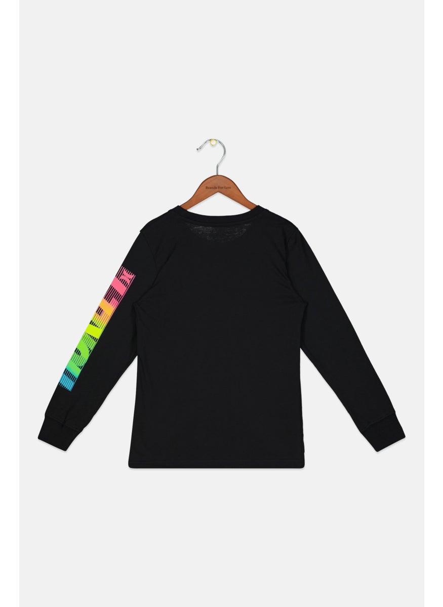 Hurley - Kids Boy Crew Neck Brand Logo T Shirt, Black Combo - Image 1