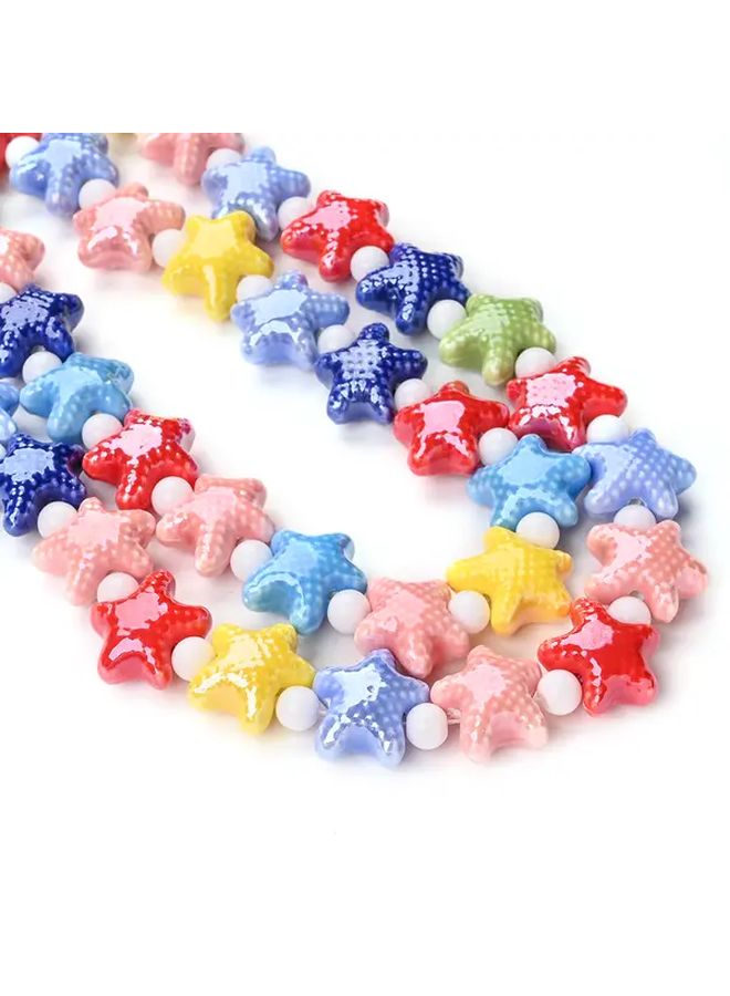 Mix Color Ceramic Star Beads For DIY Jewelry Bracelet Keychain Charm - Image 5