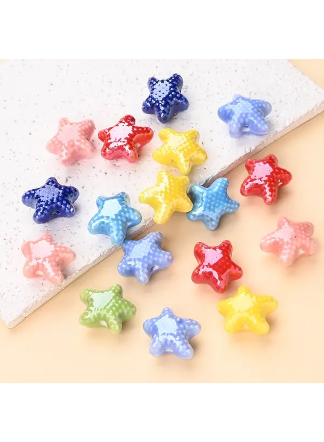 Mix Color Ceramic Star Beads For DIY Jewelry Bracelet Keychain Charm - Image 3