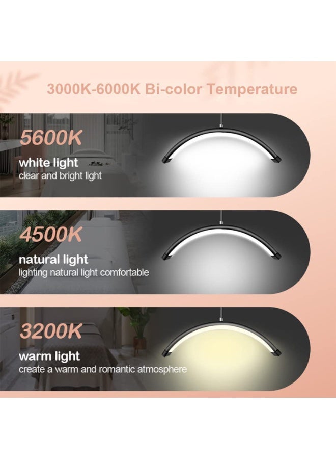 جينرال برو كشاف هاف مون LED GenPro HD-M6X – 36 واط، درجة حرارة لون 3000K–6000K، مع ستاند معدني قابل للتعديل - Image 5